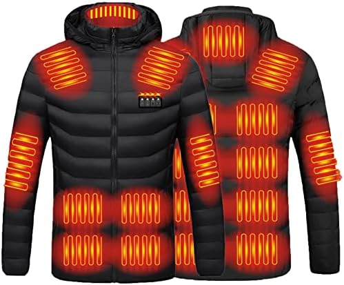 Lolmot Muškarci Grijana jakna Omotač lagana vanjska topla odjeća zagrijana za jahanje skijanje ribolovom punjenjem električnim kaputom