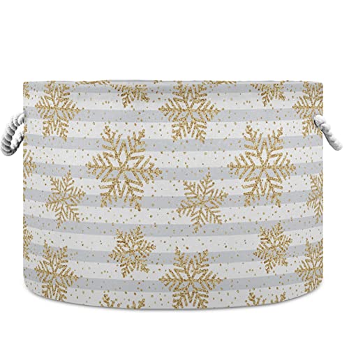 Visesunny Božić Gold Glitter Paflake Zlatni trak za pranje rublja košare za odlaganje kante