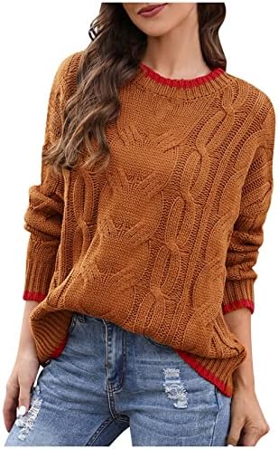 Ženski džemperi Trendy Fashion Jesen i zimski ispis pleteni pulover dugih rukava Ležerne prilike 2022