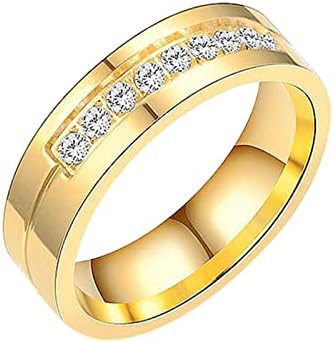 Ženski prstenovi za žene Angažovanje prstenovi Trend nehrđajući čelik Dijamantni prsten encrustirani cirkon legura nakita