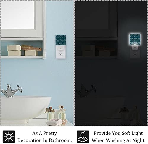 RODAILYCAY LED automatska Senzorska lampa od sumraka do zore, 2 paketa Plug-in noćno svjetlo za kupatilo, spavaću sobu, dečiju sobu, hodnik, stepenice, rasadnik, kuhinja Abeceda plava pozadina