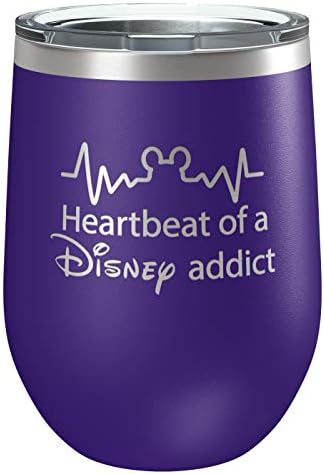 Smiješna čaša za vino od nehrđajućeg čelika inspirisana Disneyjem sa poklopcem / vakum izolovana šolja