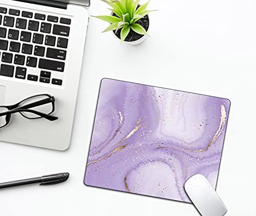 Zlatni mramorni jastuk za miši, ljubičasta tekstura Marling MoumerPad za dizajn, klizne gumene bazne baza bežičnih miša za laptop