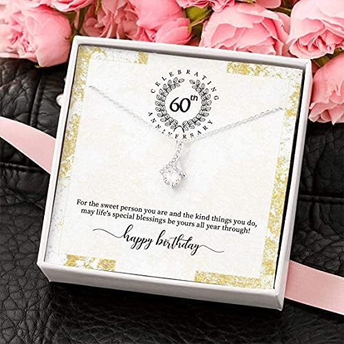 Ručno rađeni nakit - Personalizirani poklon za 60. rođendan 60. nakit za žene 60. rođendan nakit