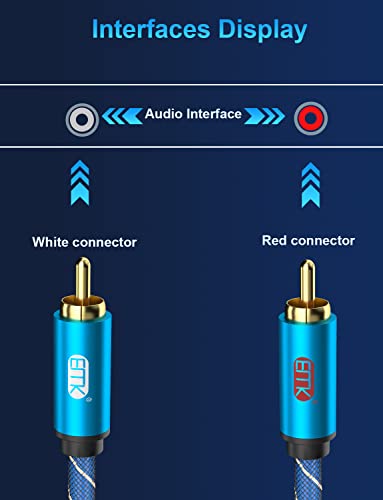 EMK RCA kabl 2rca muško za muški stereo audio kabel RCA adapter HIFI Zvuk pleteni stereo RCA kabel kompatibilan