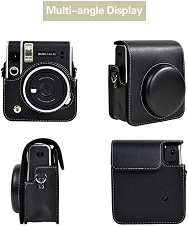 Rieibi Mini 40 futrola, PU kožna zaštitna torbica za Fujifilm Instax Mini 40 Instant kameru sa uklonjivom