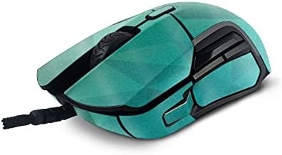 MightySkins sjajna svjetlucava koža kompatibilna sa SteelSeries Rival 5 mišem za igre-plavi zeleni poligon