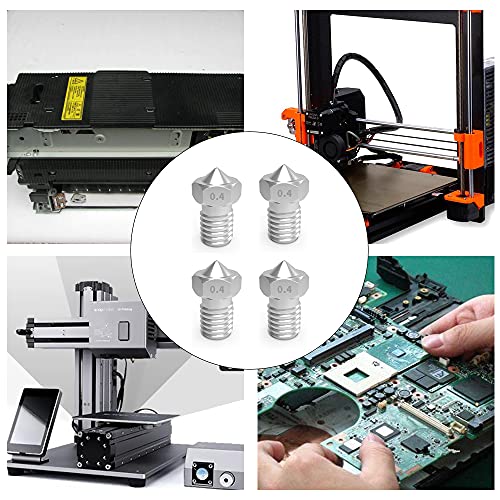 Wiiailoo 4 kom 3D mlaznica za printeru 0,4 mm Mesingani nosač mlaznica za 1,75 mm Filament E3D V5 E3D V6 3D štampači