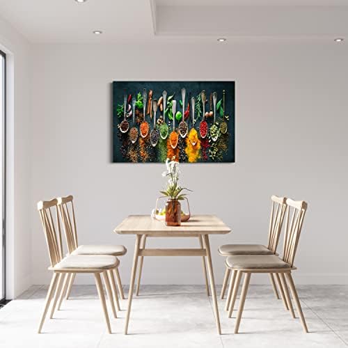 Pavaieics začini zidni dekor šarena kuhinja platno zid Art Poster Prints začini Herb kašika hrana