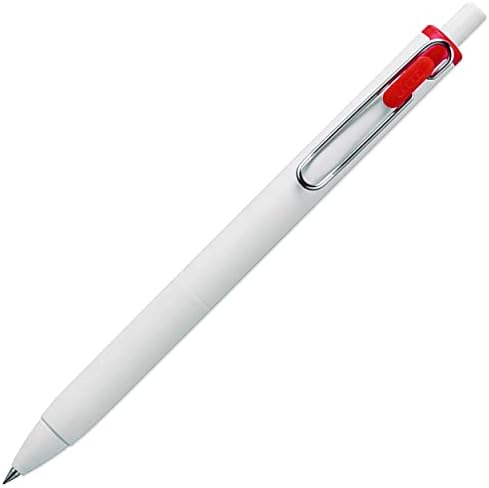 Uni-Ball Umn-S-05 uvlačivi gel rolerski olovke - 0,5 mm Tip Nib - Bijela bačva - crvena tinta - paket od 3