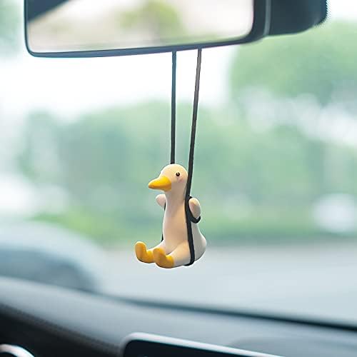 Slatko ljuljanje Duck ogledalo Viseći unutrašnjost automobila, privjesak za rezo ogledala automobila