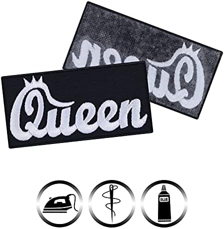 Queen Gvožđe na zakrpama - šivati ​​zakrpu za žene, dame biciklisti - poklon zakrpa za suprugu, sestru, majku, kćer, djevojka prijateljica - divlja popularna aplikacija za sve tkanine | 3.54x1.77 u