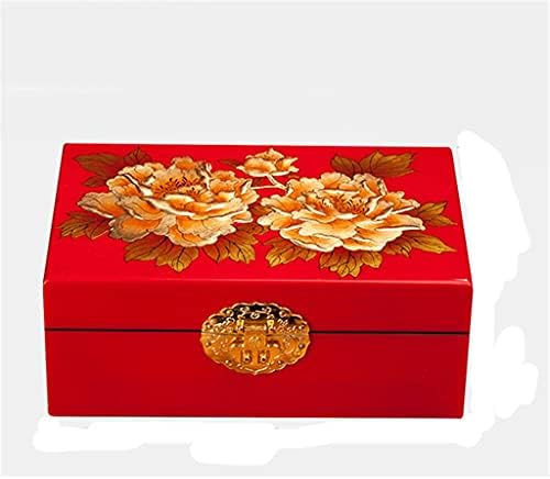 YLLWH Retro kutija za nakit velikog kapaciteta u kineskom stilu vjenčani poklon kutija za nakit sa bravom