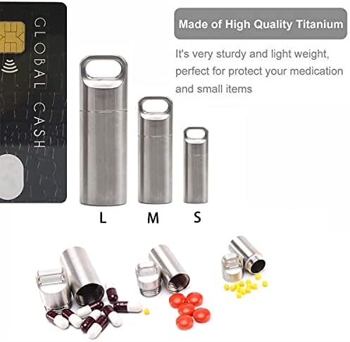 Vodootporni privjesak za ključeve od nehrđajućeg čelika, posuda za držač pilula, izdržljiva mala kutija za flaše, tvrd za muškarce, džep za torbicu, vanjski EDC alat-mali