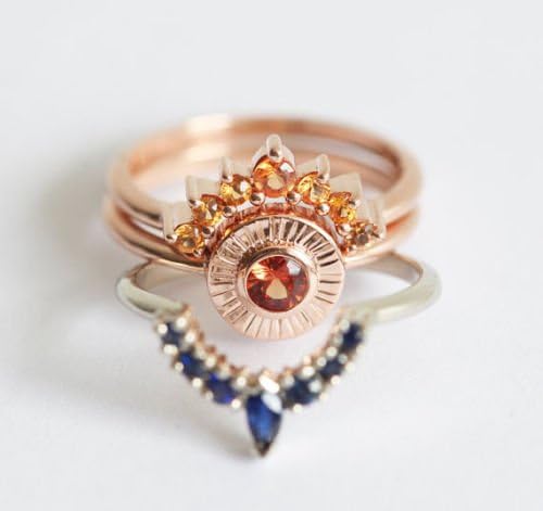 UltraSunday Antique 14k Rose Gold ispunjen Morganite prsten Set angažman žena nakit Sz 6-10