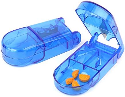 Rezač pilula za male pilule, prenosivi putni rezač pilula razdjelnik pilula sa zaštitom oštrice sigurnosni