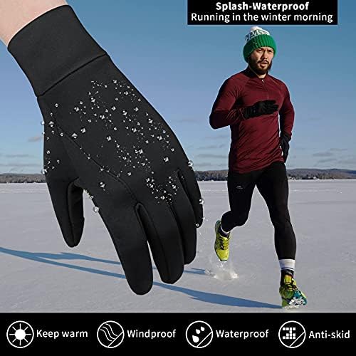 Bessteven Tanke zimske rukavice za muškarce Žene otpadne vjetrootporne vjetrootporne klizanje Termalne sportske rukavice za vožnju planinarski bicikl biciklizam trčanje