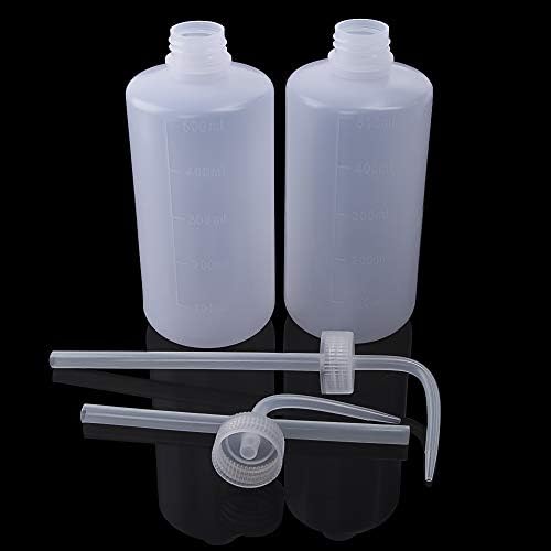 DEPEPE 6kom 500ml plastične sigurnosne bočice za pranje Lab Squeeze bočica LDPE Squirt bočica za tetovažu sa uskim ustima i oznakama