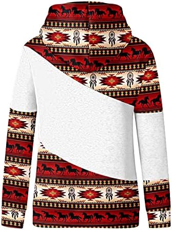 Dukserice za žene pulover Turtleneck prugasta džepna dukserica s visokim izrezom sa patentnim zatvaračem Leopard
