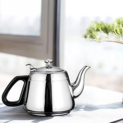 XDCHLK srebrna čaj od nehrđajućeg čelika za infuziranje metala metalni kava lonac plinski štednjak indukcijski čajnik hotela čajnik