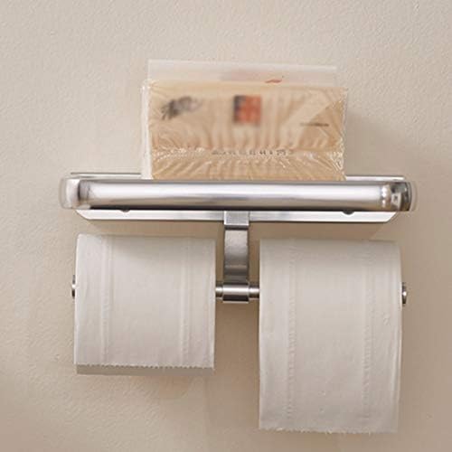 Zxdsfc držač toaletnog papira za kupatilo zidni instalacioni stalak za odlaganje prostor aluminijumski držač