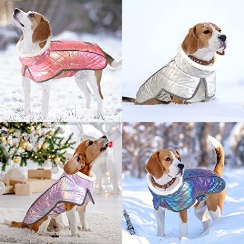 Pas zimski kaput, jakna za božić s dizajnom ovratnika s rovovima, vodootporni džemper sa kabelskim rupama i reflektirajućom prugama, toplim prslukom za kućne ljubimce za male srednje proizvode velike pse