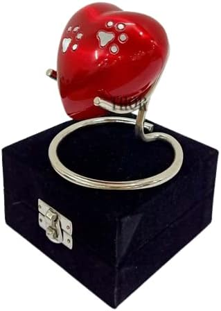 Crveni otisak malih ljubimca označava urne za ljudski pepeo - mini urne ljudski pepeo čuva srce urn - ljubavna