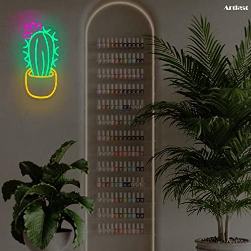 Artlast Cactus neonski znak kaktus u saksiji Neonski svjetlosni kaktus sa cvjetnim LED svjetlosnim znakom biljni znak dekoracija sobnih biljaka Neonski estetski dekor za spavaću sobu cvjetnica rođendanski praznični poklon