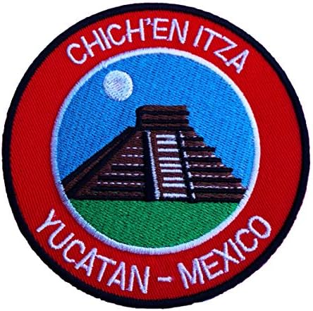 Chichen Itza Yucatan Mexico Patch izvezeno željezo / šivanje na značkom trekking Applique Trail