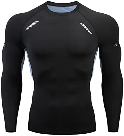 Teške pamučne majice za muškarce Muške fitness dugi rukav koji radi sportska majica muške mišićne