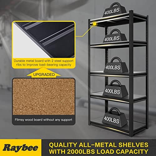 Raybee garažna police za skladištenje za skladištenje za teške uvjete za držanje 2000 kilograma Podesive garažne