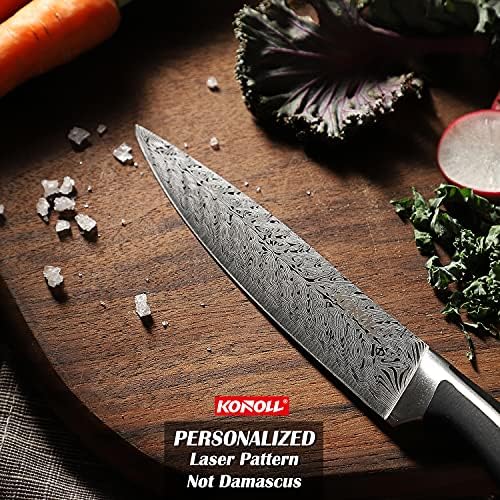 KONOLL Utility nož 5-inčni nož za čišćenje kuhinjski nož za voće visokougljični nož za sečenje od nerđajućeg