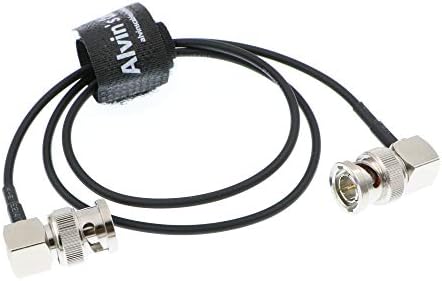 Alvinovi kablovi Blackmagic RG179 koaksijalni BNC desni kut muški do muški kabel za BMCC video kameru 30cm