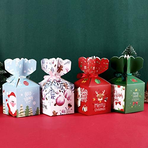 Sewacc 20 kom kreativni božićni tematski poklon torbica poklon torba Apple Skladišna torba uzorak bombona za zabavu- Engleski kućni dekor