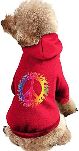 Mirovni znak psa Jednodijelni košulja Trendi kostim za pse sa poklopcem za kućne ljubimce