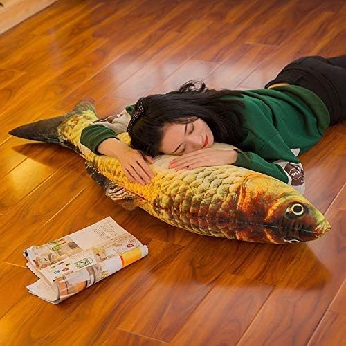 Xigui 31 inčni gigantski 3D mekani riblji jastuk plišani jastuk plišani jastuk za plišani jastuk, kućni ddecoration dječji jastuk za poklon punjene životinjske igračke
