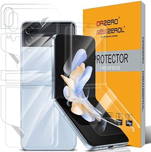 Orzero zaštitnik ekrana kompatibilan za Samsung Galaxy Z Flip 4 5G, Premium kvalitete meke TPU od ruba do ruba visoke definicije bez mjehurića