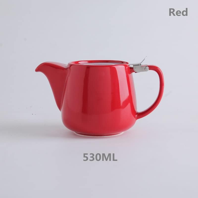 UxZDX Tea setovi 580ml porculan čajnik šareni ručno izrađeni čajnik Poklopac dodatno-fini infuser za