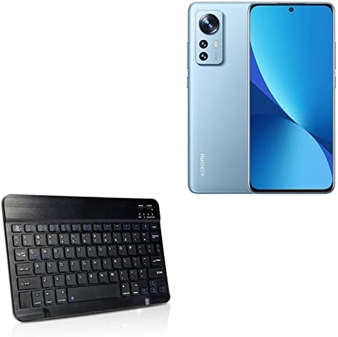 BoxWave tastatura kompatibilna sa Xiaomi 12x-SlimKeys Bluetooth tastaturom, prenosiva Tastatura sa integrisanim komandama za Xiaomi 12x-Jet Black