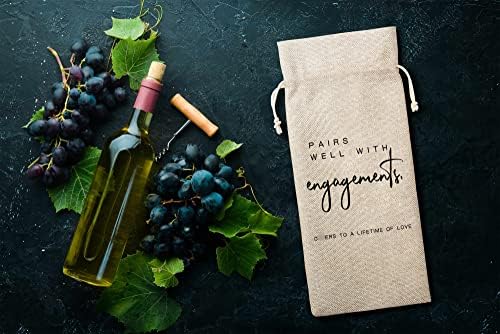 Dobro se slaže sa Veridbama  torbe za vino-pamučna platnena poklon za vino sa vezicom, poklon