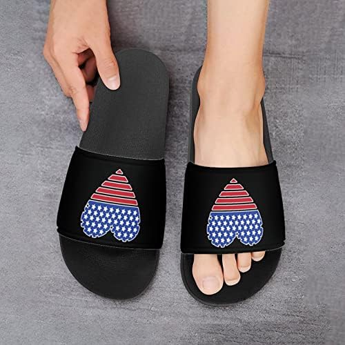 Američke zastave Heart House sandale neklizajuće otvorene papuče za masažu tuš Banje kupatilo