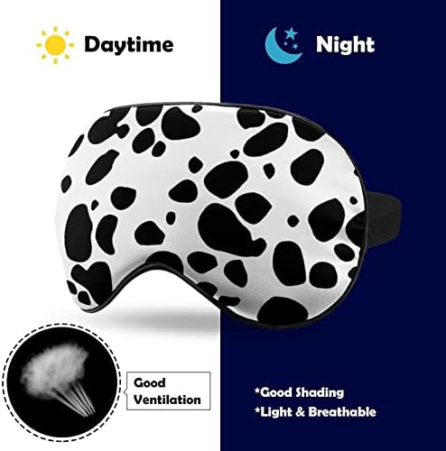 Moo krava print maska ​​za oči lagano blokiranje maske za spavanje s podesivim kaišem za putni rad s promjenom spavanja