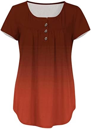 Vrhovi za žene Ležerne ljetne majice kratkih rukava Trendy izlasci top slatki grafički teški duks V rect