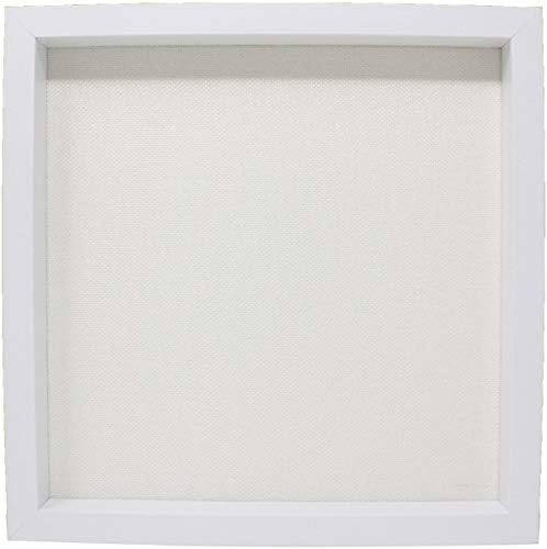 11x11 Bijela galerija okvir sjenila okvira sa posteljinom pozadine - 12x12 Ukupna dimenzija - uključuje priloženi