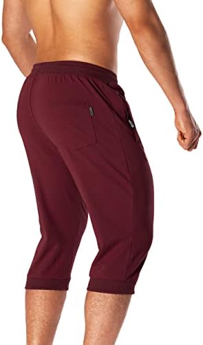 Dr.Cyril muške 3/4 jogger kratke hlače elastične pamučne kapri hlače ispod koljena duga vježba koja