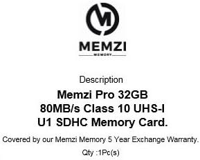 MEMZI PRO 32GB Klasa 10 80MB/s SDHC memorijska kartica za Sony Cyber-Shot DSC-W830, DSC-W810, DSC-W800, DSC-W730, DSC-W690, DSC-W650, DSC-W630, DSC-W610, DSC-W580 digitalne kamere
