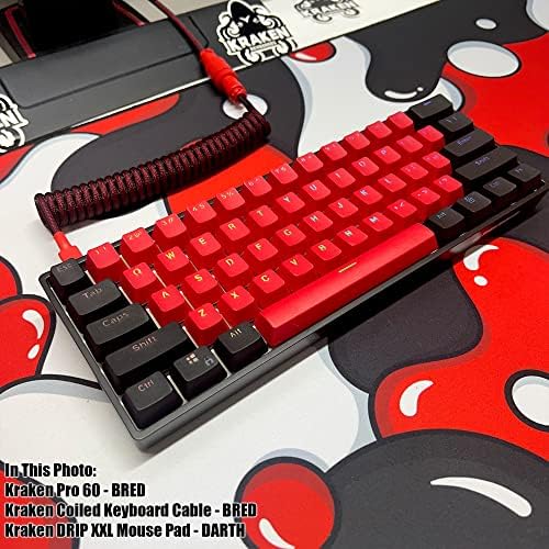 Kraken Pro 60 uzgajano izdanje 60% mehanička tastatura + uzgojeni kabel i podudaranje Darth XXL Gaming Mouseing jastučić