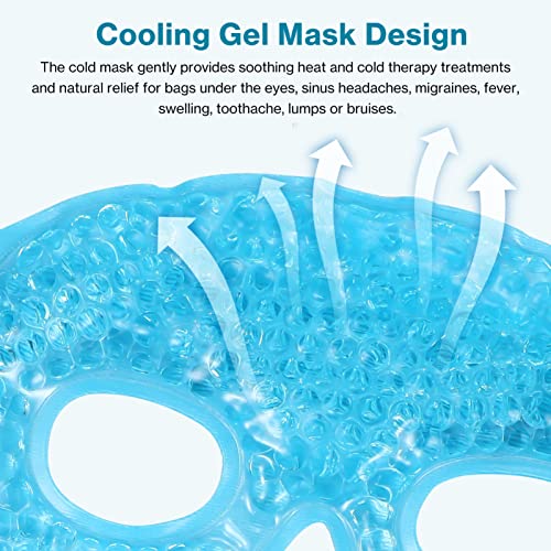 Doitool lica 2pcs višekratna lica Ice Pack perle hladna maska za lice vruće hladne komprimirane maske za