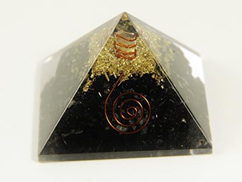 Velika orgona piramida sa crnim turmalnim kristalima - prirodni i autentični dragulji - orgonski proizvod - Energetski generator - moćno zacjeljivanje kamenja