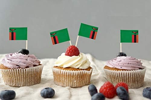 Jbcd Zambija zastava za čačkalice Zambian Mini male Cupcake Topper zastave